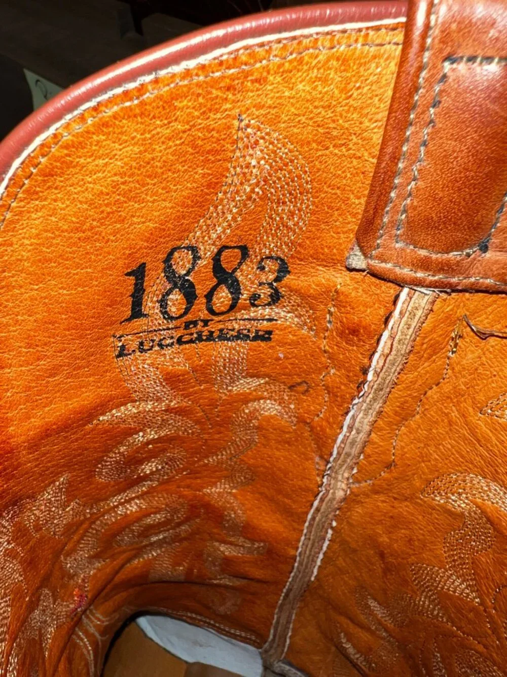Lucchese 1883 Honey/Brandy Color Ostrich Leg Cowboy/Cowgirl Boots in size 10B/8D